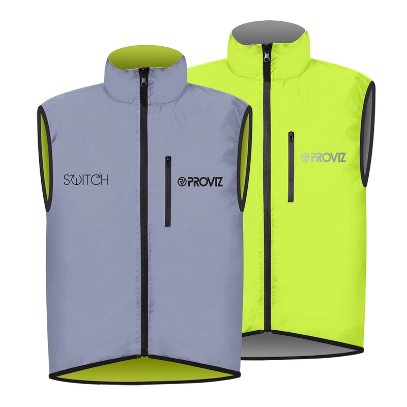 Proviz REFLECT 360 Switch Water Proof Mens Cycling Gilet Vest Reflective Neon Yellow