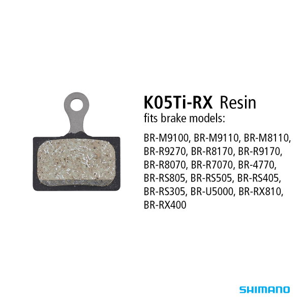 BR-M9100 RESIN PADS & SPRING K05Ti-RX also BR-R9270