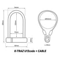 Zefal K-Traz U13 Combo Combination U-Lock with Cable