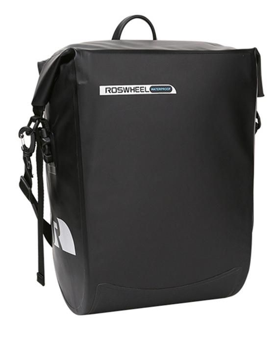Roswheel SAHOO Single pannier bag, rigid back board 20L w/carry handle 100% waterproof 0907