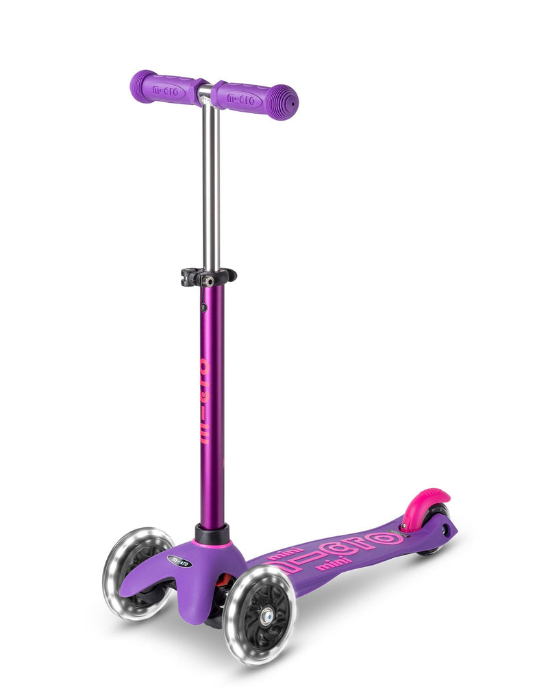 Micro Mini Deluxe LED 3 Wheel Scooter Purple Pink