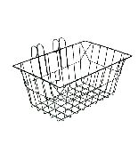 Basket Front Wire Black with Handle, Hooks onto Handlebars 1157