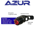 Azur Cyclops 25 Lumens Tail Light USB Rechargable
