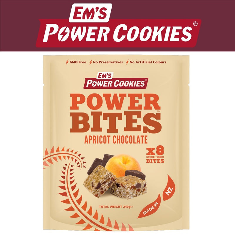 Ems Power Bites Apricot Chocolate 240g 8 Pack