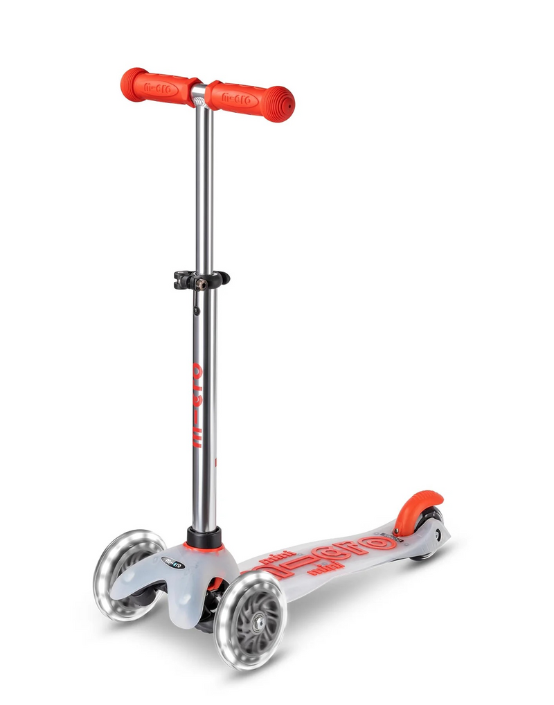 Micro Mini Deluxe Flux LED 3 Wheel Scooter Red Red
