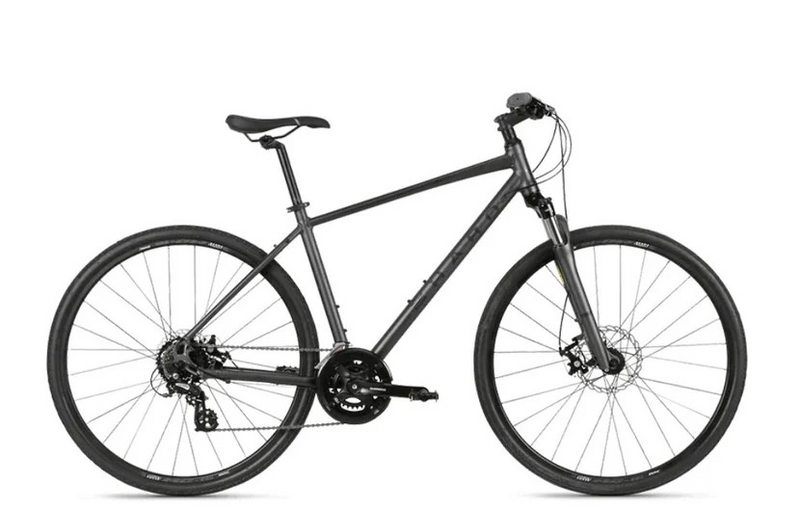 Haro Bridgeport Mens Hybrid Bicycle Matte Charcoal