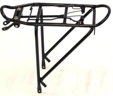 BPW Rear Luggage Carrier Pannier Rack Alloy Black with Spring Bow For 20" Bikes 1785