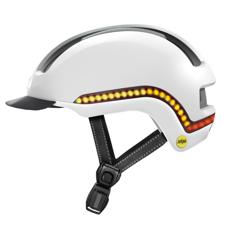 Nutcase Vio Helmet with Light MIPS Blanco White Gloss