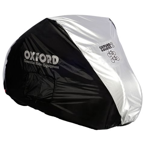 Oxford Aquatex - Outdoor Bike Cover, Elasticated Bottom, Lightweight, Waterproof Design for 2 Bicycles