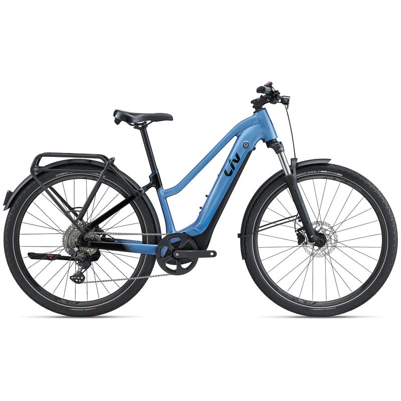 Liv Amiti E+ 1 Womens Hybrid E-Bike Estoril Blue Black 2023