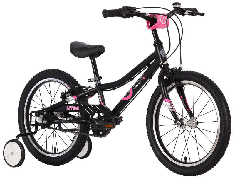ByK E-350 x 3i MTBG Girls Kids Mountain Bike Matte Black Neon Pink