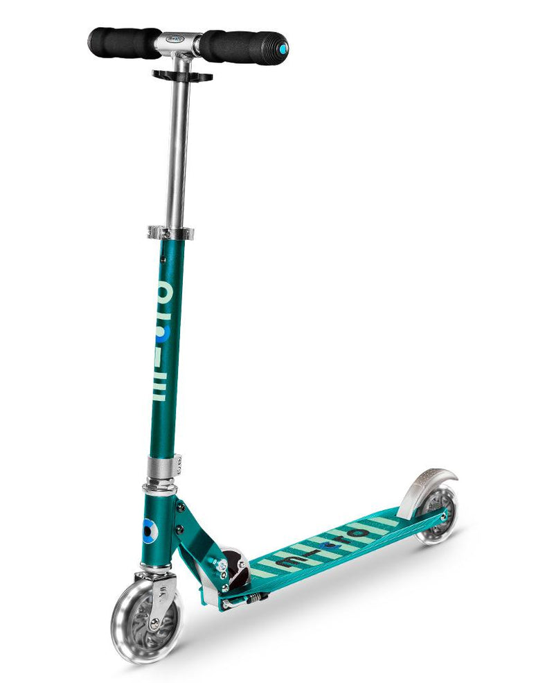 Micro Sprite Scooter LED Light Up Sea Green Stripe