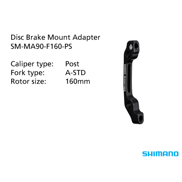 Shimano Disc Brake Adapter. SM-MA90 160mm Front. PS