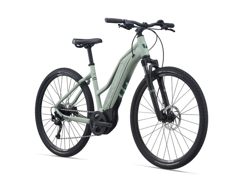 Liv Rove E+ Womens Hybrid E-Bike Laurel Green