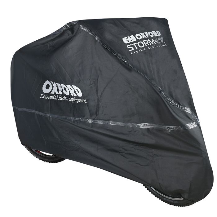 Oxford Stormex Premium Single E-Bike Bike Cover. Tough PVC outer/ PETinner lining, Water resistant seam, elasticated bottom