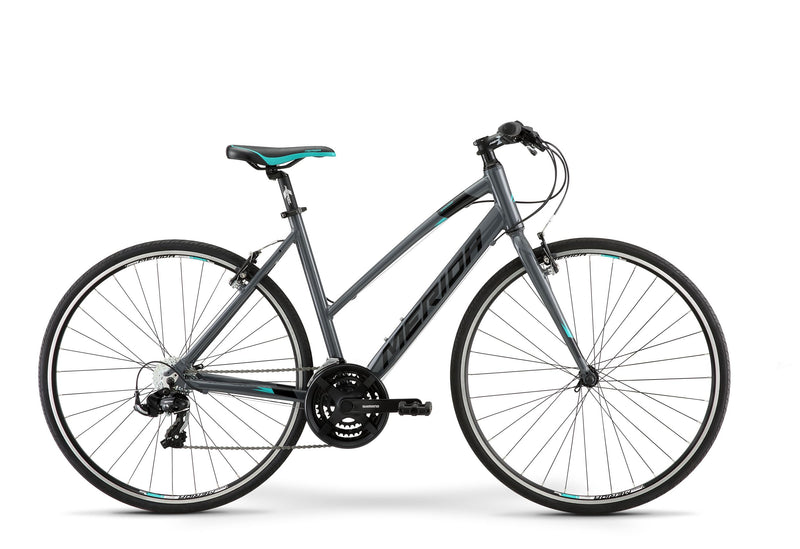 Merida Speeder 10 V Women's Flat Bar Road Bike 2021 Glossy Grey (Black/Teal)