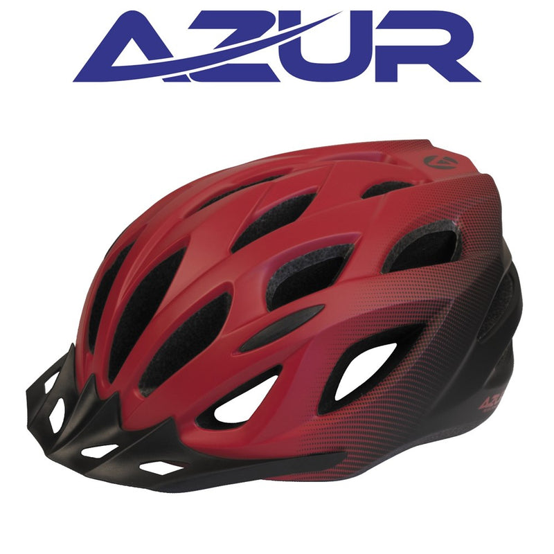 Azur Bicycle Helmet L61 Satin Red Black Fade