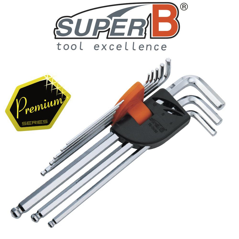 Super B Hex Allen Key Wrench Set 8 piece (2-10mm) TBTH30