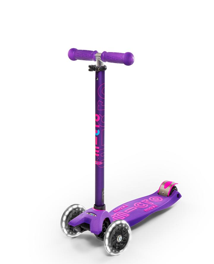 Micro Maxi Deluxe LED 3 Wheel Scooter Purple