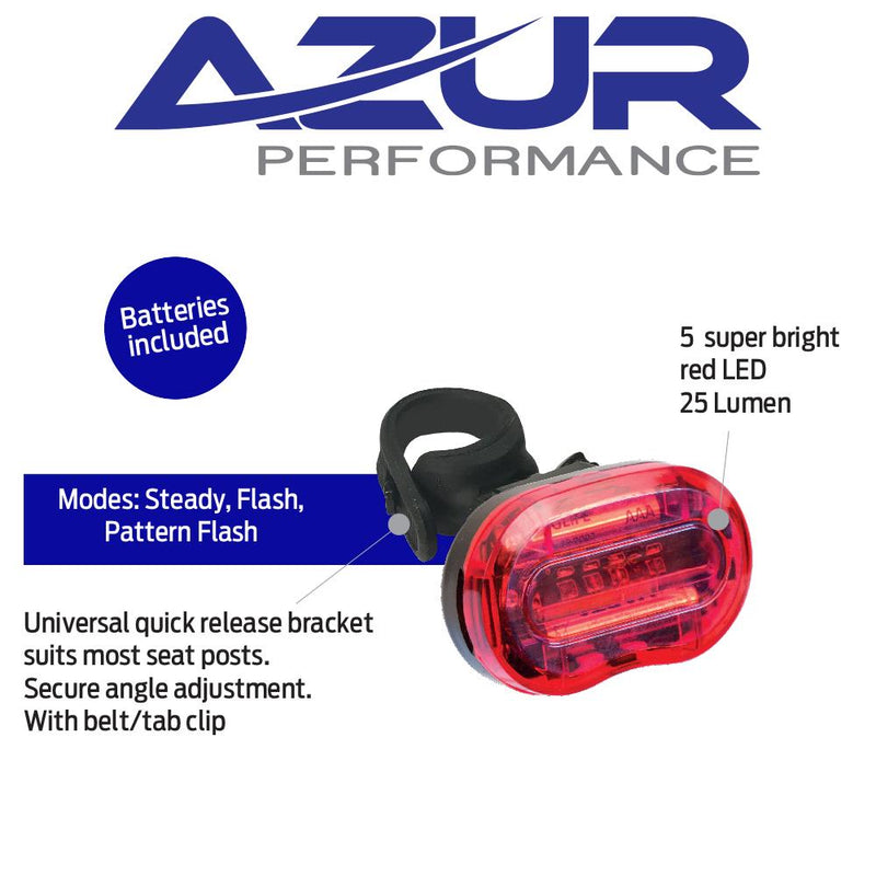 Azur Burst Battery Rear Bike Light