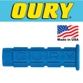 Oury Single Compound Handlebar Grips Pair Blue