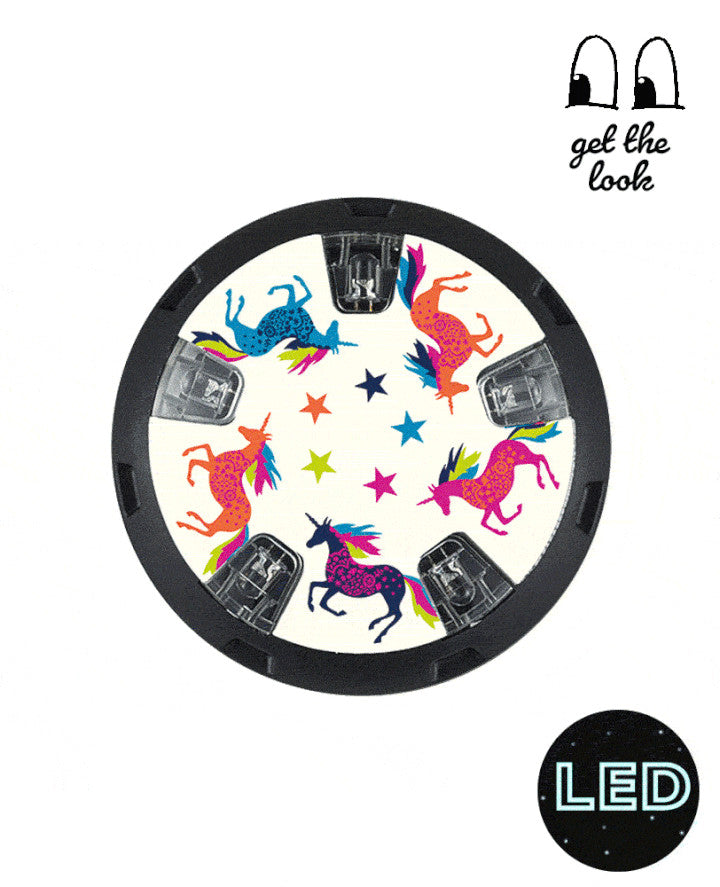 Micro Mini / Maxi LED Light Up Wheel Whizzer Unicorn