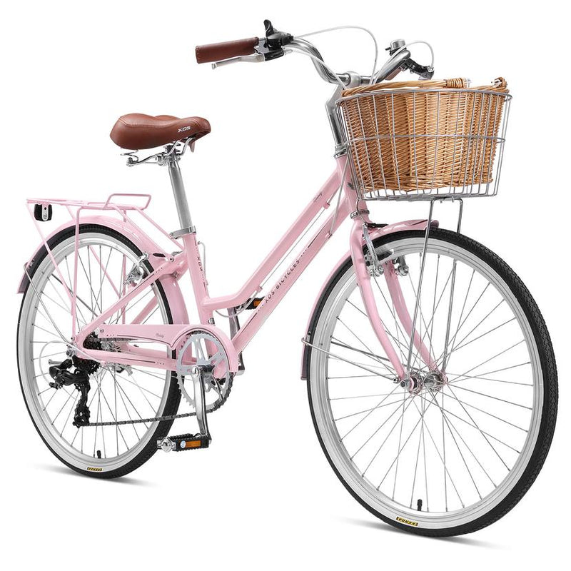 XDS Melody Girls Alloy Retro Bicycle 24 inch Blush Pink
