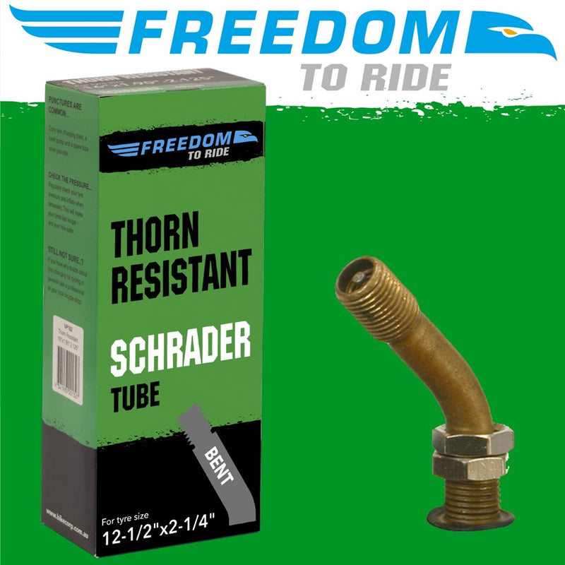 Freedom to Ride Thorn Resistant Tube Schrader Bent 12-1/2"x2-1/4" Pram
